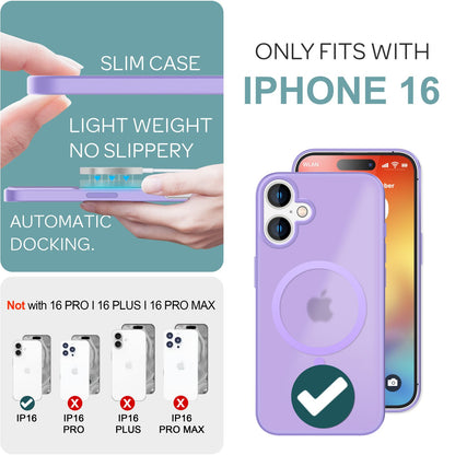 NALIA Magnet-Case für iPhone 16 – Matt-Transparent & MagSafe Kompatibel – MATTEX (Rutschfest, Stoßfest & Anti-Fingerabdruck) – Marke aus Berlin