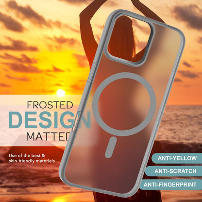 NALIA Magnet-Case für iPhone 16 Pro – Matt-Transparent & MagSafe Kompatibel – MATTEX (Rutschfest, Stoßfest & Anti-Fingerabdruck) – Marke aus Berlin