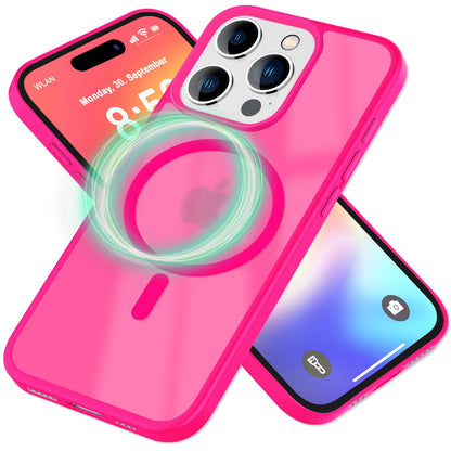 NALIA Magnet-Case für iPhone 16 Pro – Matt-Transparent & MagSafe Kompatibel – MATTEX (Rutschfest, Stoßfest & Anti-Fingerabdruck) – Marke aus Berlin