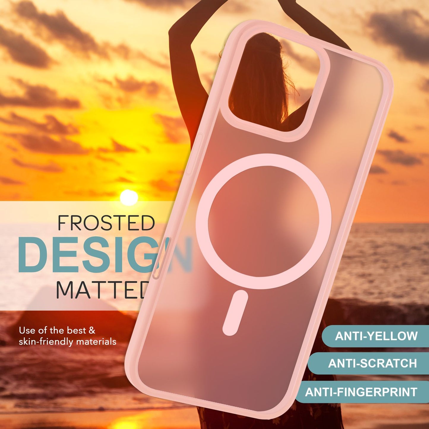 NALIA Magnet-Case für iPhone 16 Pro – Matt-Transparent & MagSafe Kompatibel – MATTEX (Rutschfest, Stoßfest & Anti-Fingerabdruck) – Marke aus Berlin