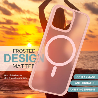 NALIA Magnet-Case für iPhone 16 Pro – Matt-Transparent & MagSafe Kompatibel – MATTEX (Rutschfest, Stoßfest & Anti-Fingerabdruck) – Marke aus Berlin