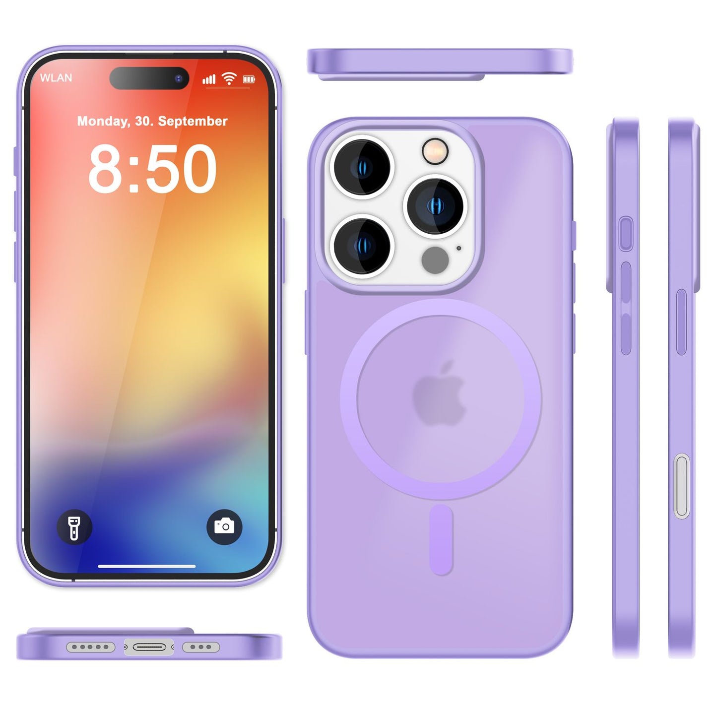 NALIA Magnet-Case für iPhone 16 Pro – Matt-Transparent & MagSafe Kompatibel – MATTEX (Rutschfest, Stoßfest & Anti-Fingerabdruck) – Marke aus Berlin