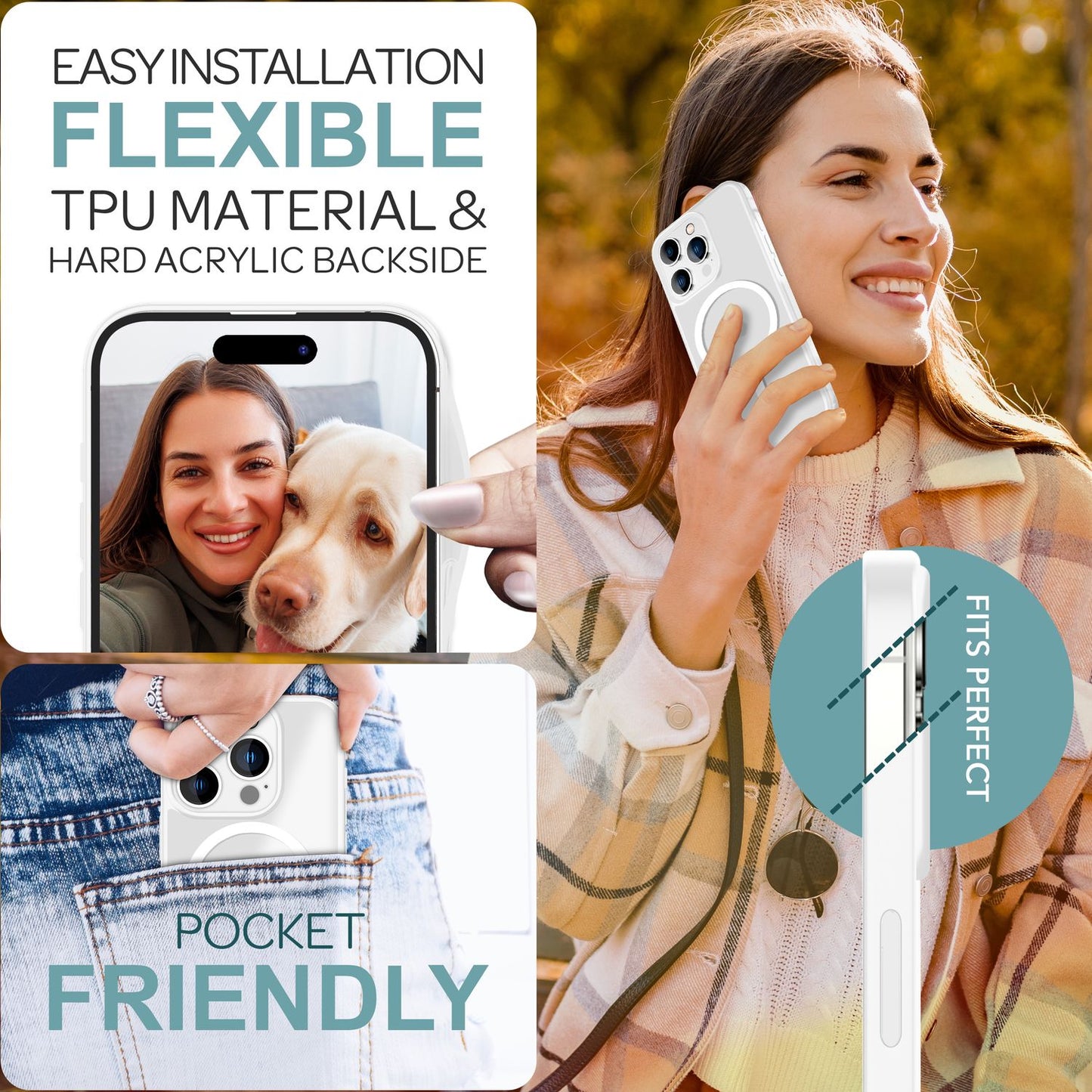 NALIA Magnet-Case für iPhone 16 Pro – Matt-Transparent & MagSafe Kompatibel – MATTEX (Rutschfest, Stoßfest & Anti-Fingerabdruck) – Marke aus Berlin