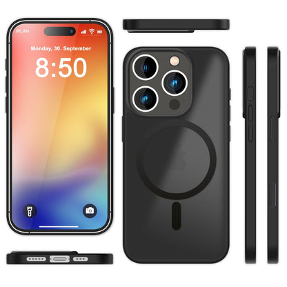 NALIA Magnet-Case für iPhone 16 Pro Max – Matt-Transparent & MagSafe Kompatibel – MATTEX (Rutschfest, Stoßfest & Anti-Fingerabdruck) – Marke aus Berlin