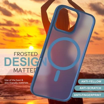 NALIA Magnet-Case für iPhone 16 Pro Max – Matt-Transparent & MagSafe Kompatibel – MATTEX (Rutschfest, Stoßfest & Anti-Fingerabdruck) – Marke aus Berlin