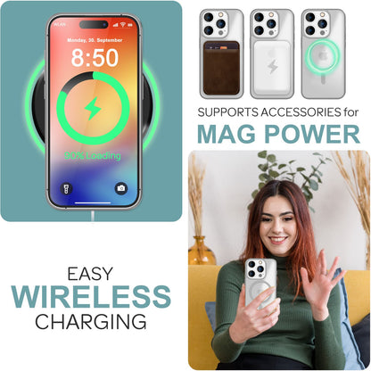 NALIA Magnet-Case für iPhone 16 Pro Max – Matt-Transparent & MagSafe Kompatibel – MATTEX (Rutschfest, Stoßfest & Anti-Fingerabdruck) – Marke aus Berlin