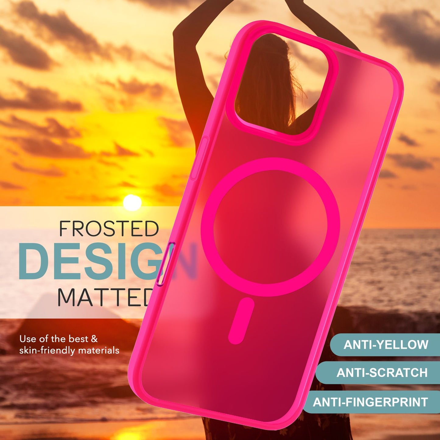 NALIA Magnet-Case für iPhone 16 Pro Max – Matt-Transparent & MagSafe Kompatibel – MATTEX (Rutschfest, Stoßfest & Anti-Fingerabdruck) – Marke aus Berlin