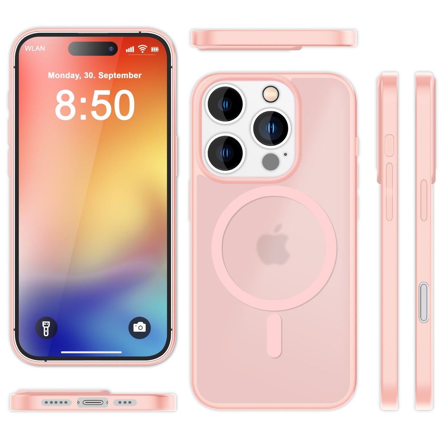 NALIA Magnet-Case für iPhone 16 Pro Max – Matt-Transparent & MagSafe Kompatibel – MATTEX (Rutschfest, Stoßfest & Anti-Fingerabdruck) – Marke aus Berlin