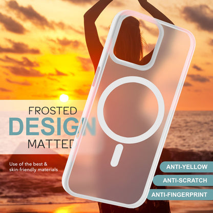 NALIA Magnet-Case für iPhone 16 Pro Max – Matt-Transparent & MagSafe Kompatibel – MATTEX (Rutschfest, Stoßfest & Anti-Fingerabdruck) – Marke aus Berlin