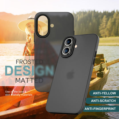 NALIA Silikonhülle für iPhone 16 – Matt & Griffig Soft-Touch – ASTRON (Flexibles TPU Case & Stoßfest) – Marke aus Berlin