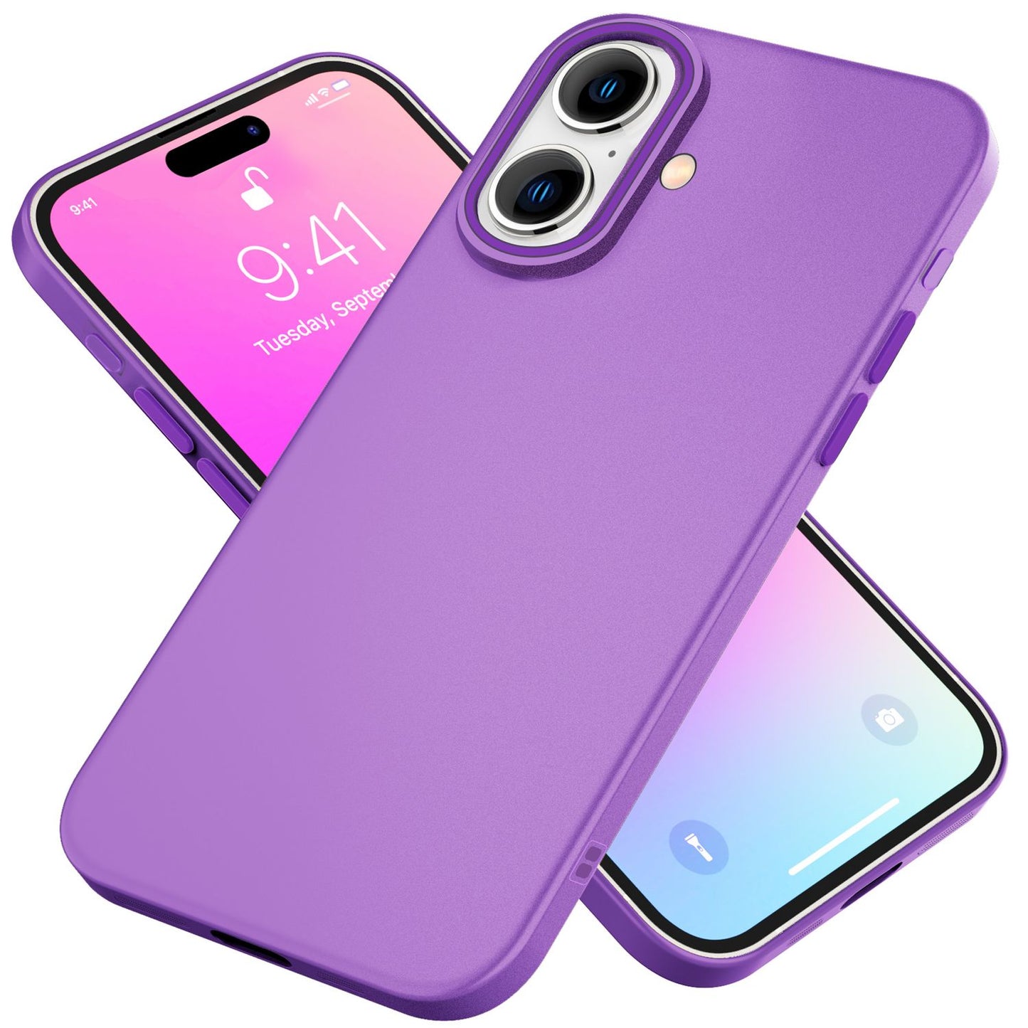 NALIA Silikonhülle für iPhone 16 – Matt & Griffig Soft-Touch – ASTRON (Flexibles TPU Case & Stoßfest) – Marke aus Berlin