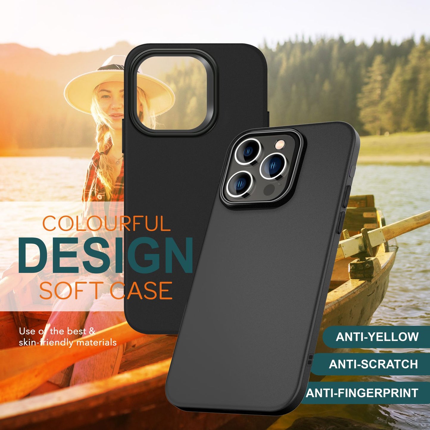 NALIA Silikonhülle für iPhone 16 Pro – Matt & Griffig Soft-Touch – ASTRON (Flexibles TPU Case & Stoßfest) – Marke aus Berlin