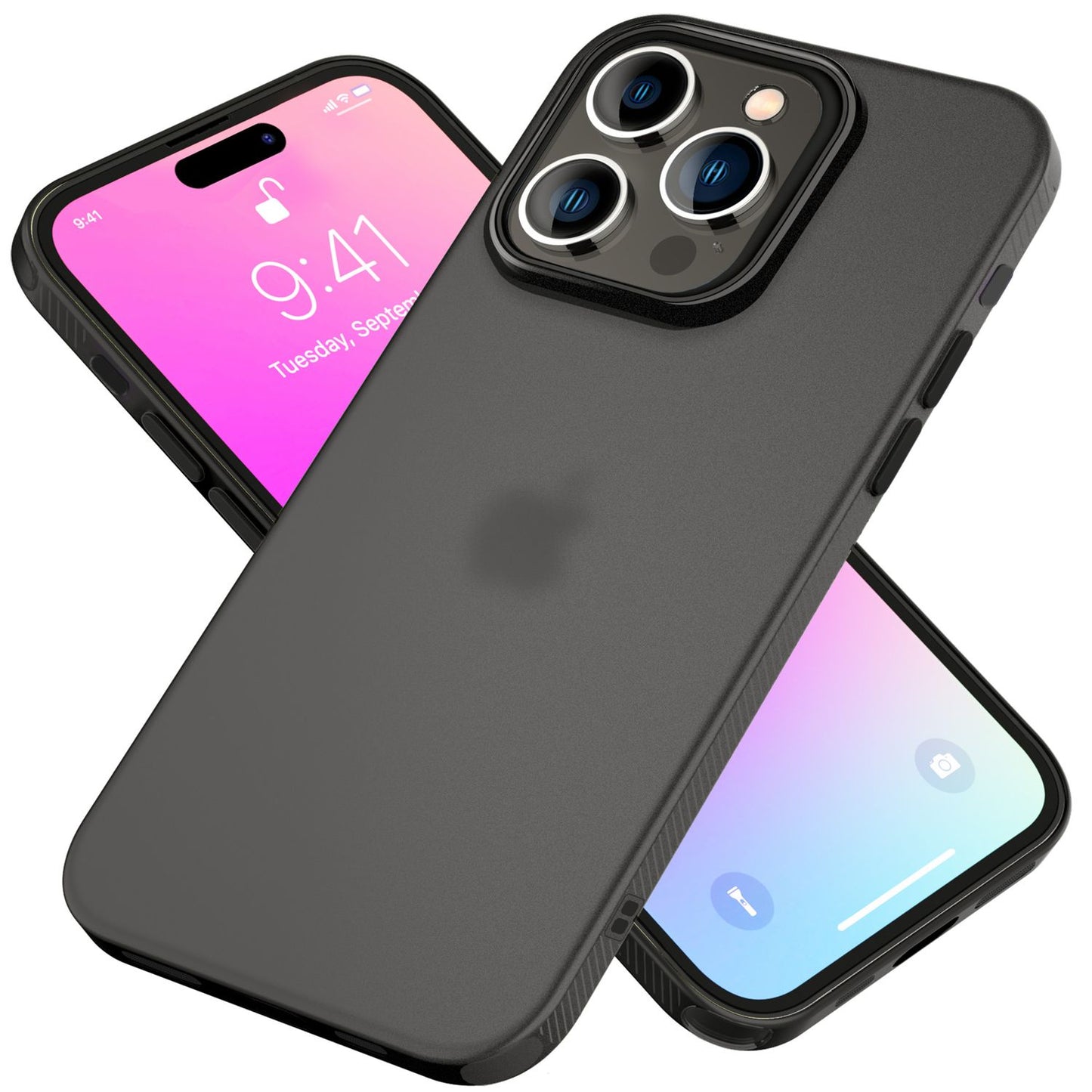 NALIA Silikonhülle für iPhone 16 Pro – Matt & Griffig Soft-Touch – ASTRON (Flexibles TPU Case & Stoßfest) – Marke aus Berlin