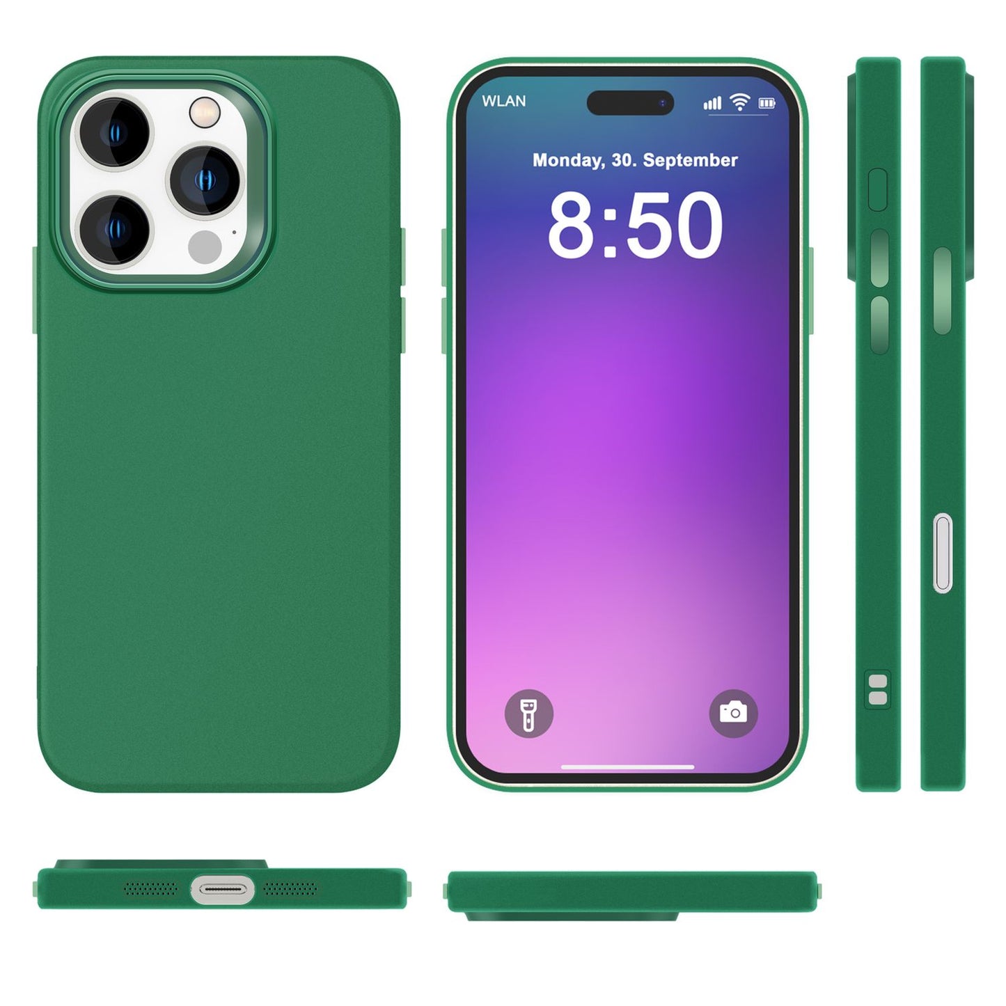 NALIA Silikonhülle für iPhone 16 Pro Max – Matt & Griffig Soft-Touch – ASTRON (Flexibles TPU Case & Stoßfest) – Marke aus Berlin