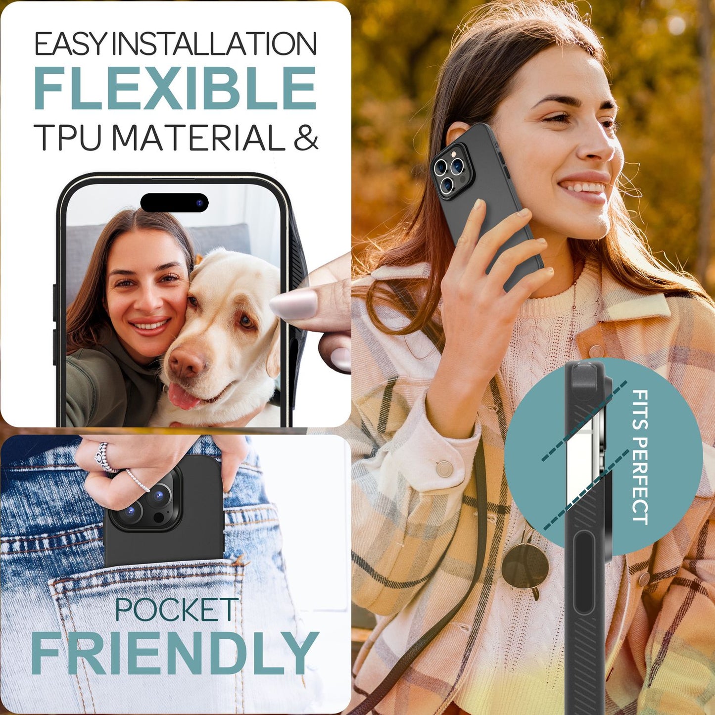 NALIA Silikonhülle für iPhone 16 Pro Max – Matt & Griffig Soft-Touch – ASTRON (Flexibles TPU Case & Stoßfest) – Marke aus Berlin