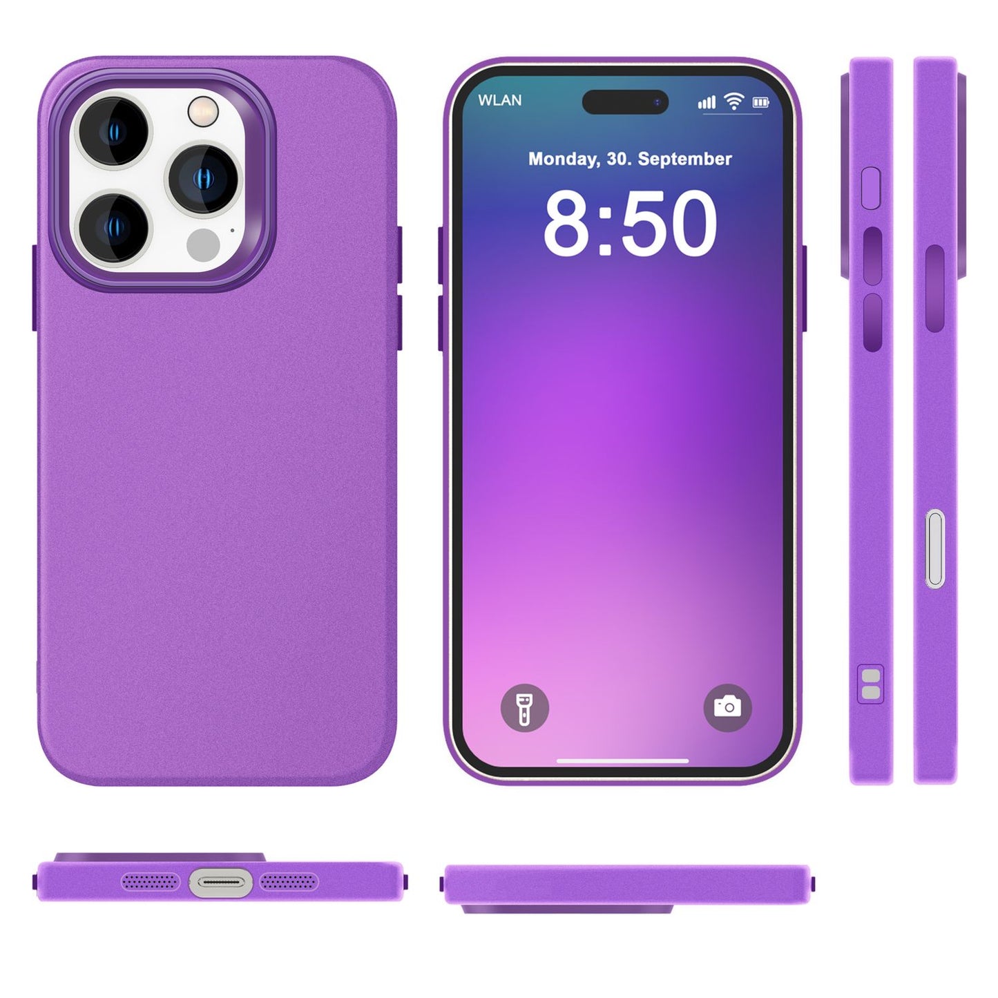 NALIA Silikonhülle für iPhone 16 Pro Max – Matt & Griffig Soft-Touch – ASTRON (Flexibles TPU Case & Stoßfest) – Marke aus Berlin