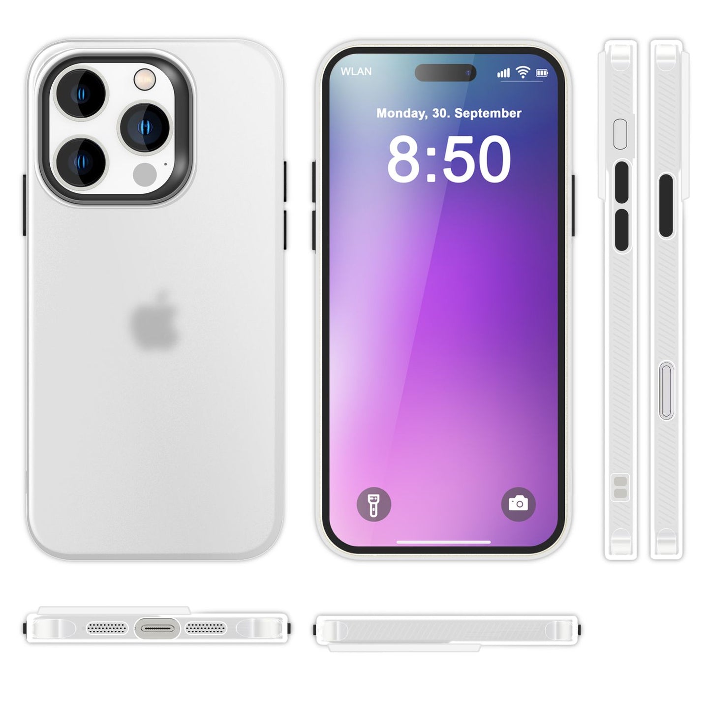 NALIA Silikonhülle für iPhone 16 Pro Max – Matt & Griffig Soft-Touch – ASTRON (Flexibles TPU Case & Stoßfest) – Marke aus Berlin