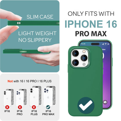 NALIA Silikonhülle für iPhone 16 Pro Max – Matt & Griffig Soft-Touch – ASTRON (Flexibles TPU Case & Stoßfest) – Marke aus Berlin