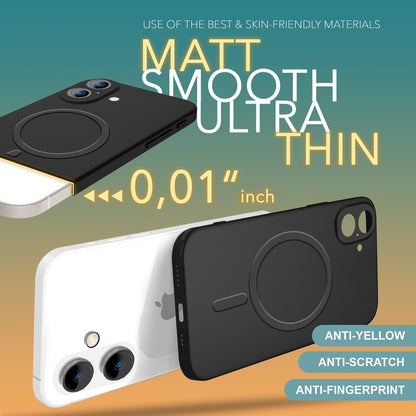 NALIA Ultra-Slim Hardcase für iPhone 16 Plus – MagSafe kompatibel & 0.3mm Dünn – THINIX (Mattes & Schlankes Case) – Marke aus Berlin