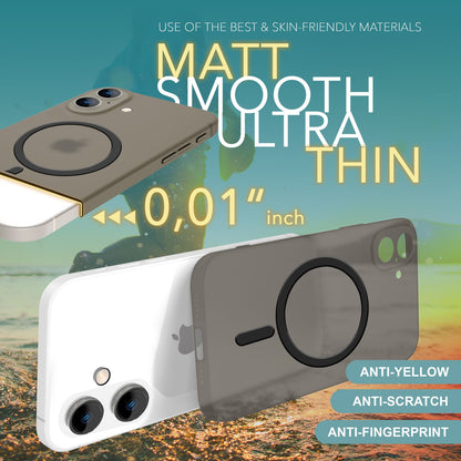 NALIA Ultra-Slim Hardcase für iPhone 16 Plus – MagSafe kompatibel & 0.3mm Dünn – THINIX (Mattes & Schlankes Case) – Marke aus Berlin