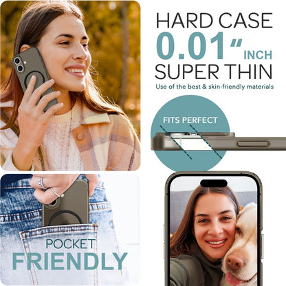 NALIA Ultra-Slim Hardcase für iPhone 16 Plus – MagSafe kompatibel & 0.3mm Dünn – THINIX (Mattes & Schlankes Case) – Marke aus Berlin