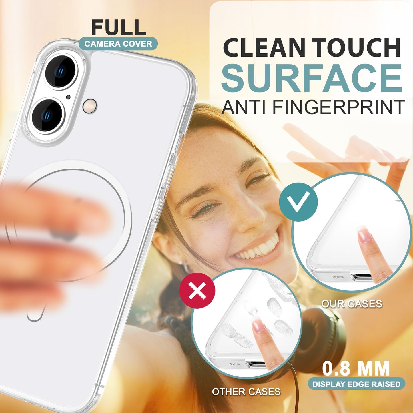 NALIA Ultra-Slim Hardcase für iPhone 16 Plus – MagSafe kompatibel & 0.3mm Dünn – THINIX (Mattes & Schlankes Case) – Marke aus Berlin