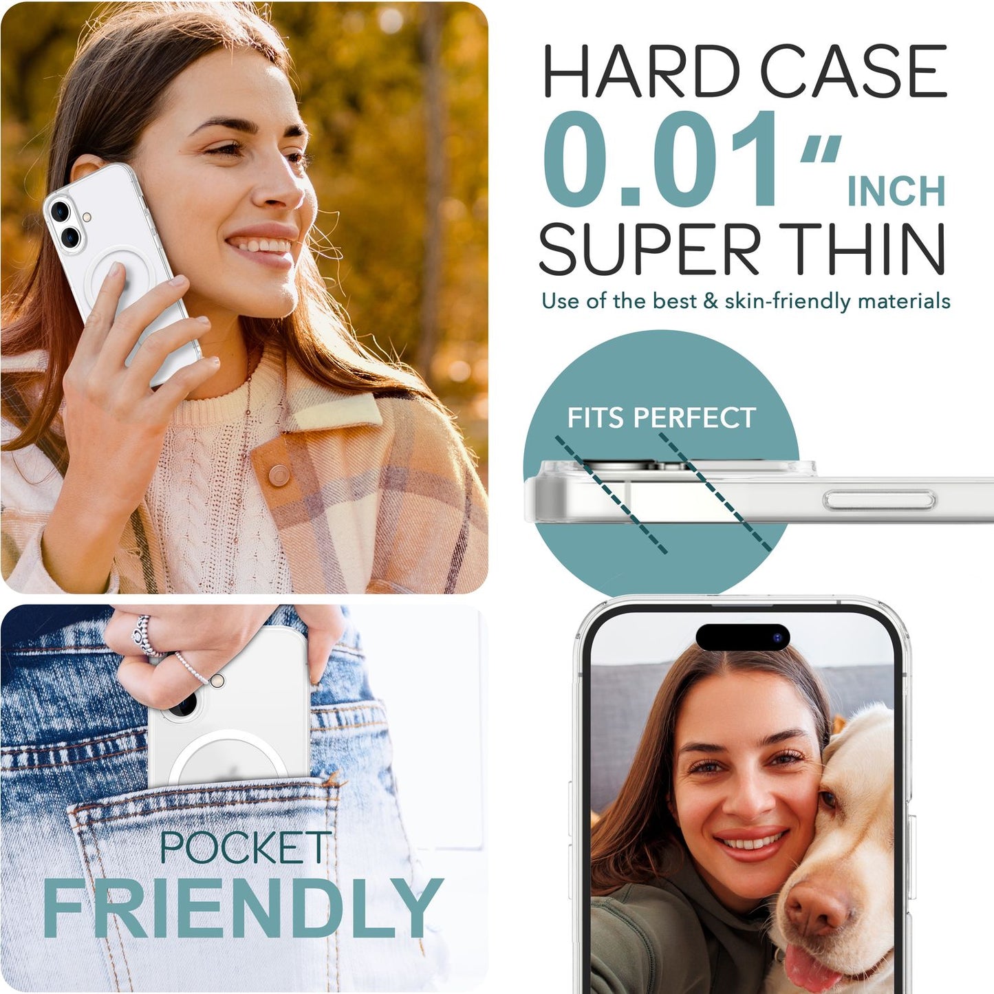 NALIA Ultra-Slim Hardcase für iPhone 16 Plus – MagSafe kompatibel & 0.3mm Dünn – THINIX (Mattes & Schlankes Case) – Marke aus Berlin