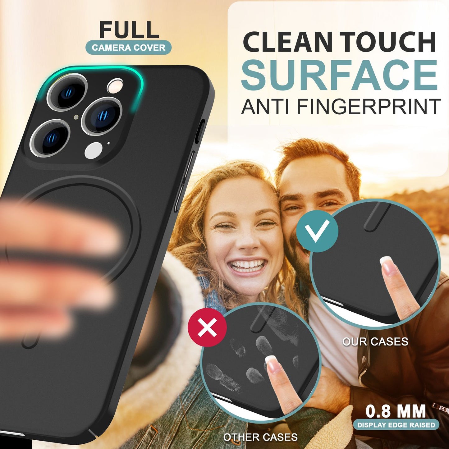 NALIA Ultra-Slim Hardcase für iPhone 16 Pro – MagSafe kompatibel & 0.3mm Dünn – THINIX (Mattes & Schlankes Case) – Marke aus Berlin