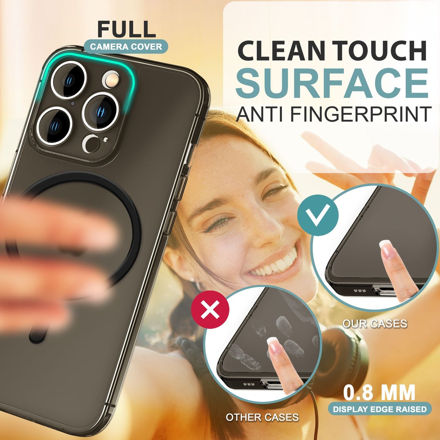 NALIA Ultra-Slim Hardcase für iPhone 16 Pro – MagSafe kompatibel & 0.3mm Dünn – THINIX (Mattes & Schlankes Case) – Marke aus Berlin