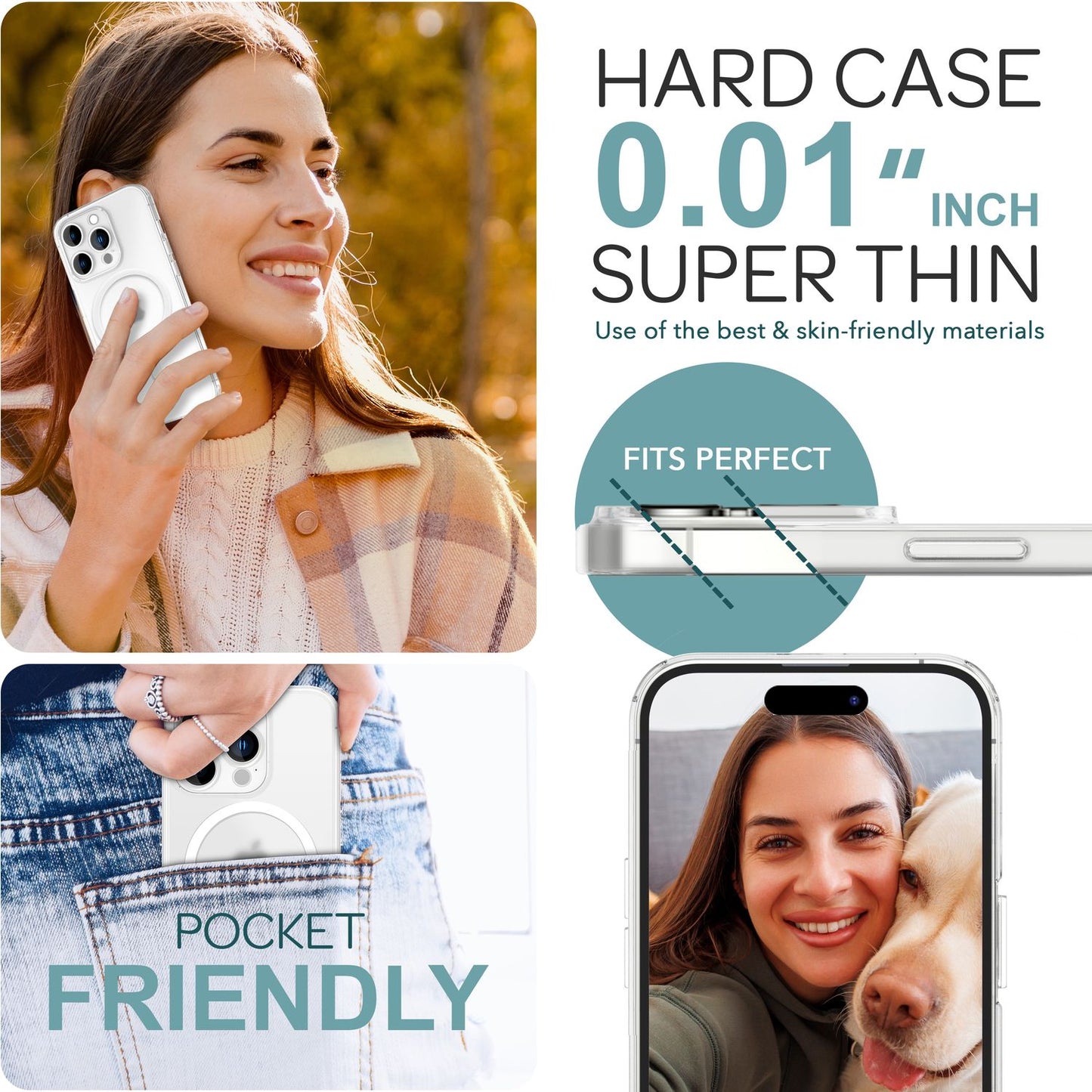 NALIA Ultra-Slim Hardcase für iPhone 16 Pro – MagSafe kompatibel & 0.3mm Dünn – THINIX (Mattes & Schlankes Case) – Marke aus Berlin
