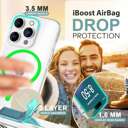NALIA Neon-Ring Case für iPhone 16 Pro Max – MagSafe Kompatibel & Nachleuchtend – NIGHT-GLOW (Transparent & Anti-Gelb) – Marke aus Berlin