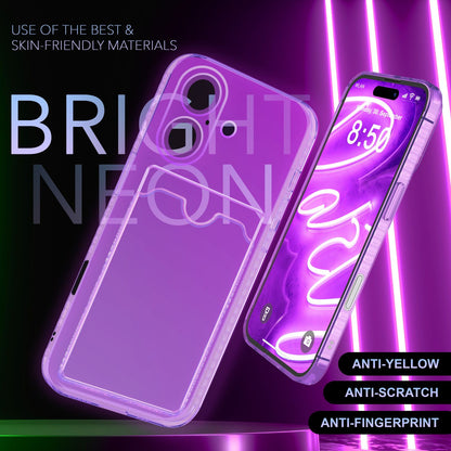 NALIA Neon Silikonhülle für iPhone 16 – Kartenfach & Knallige Signal-Farbe – CARDPOP (Anti-Shock Handyhülle) – Marke aus Berlin
