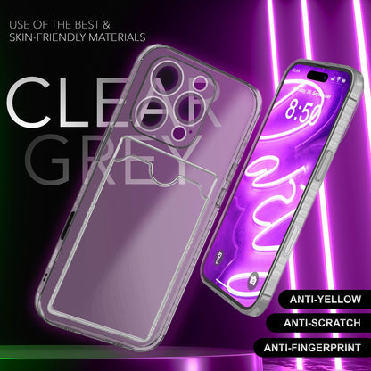 NALIA Neon Silikonhülle für iPhone 16 Pro Max – Kartenfach & Knallige Signal-Farbe – CARDPOP (Anti-Shock Handyhülle) – Marke aus Berlin