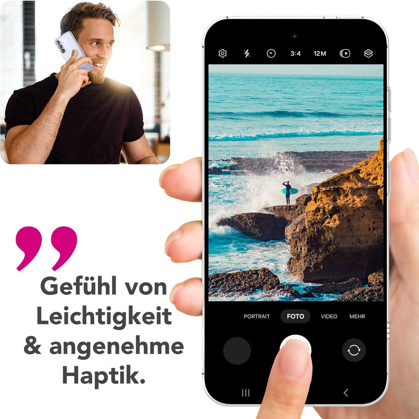 NALIA Transparente Silikonhülle für Samsung Galaxy S25 Plus – Anti-Gelb & Rutschfest – GLAZE (Handyhülle Kristallklar, Schlank & Stoßfest) – Marke aus Berlin