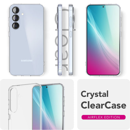 NALIA Transparente Silikonhülle für Samsung Galaxy S25 Plus – Anti-Gelb & Rutschfest – GLAZE (Handyhülle Kristallklar, Schlank & Stoßfest) – Marke aus Berlin