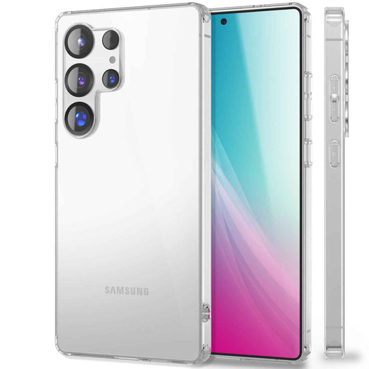 NALIA Transparente Silikonhülle für Samsung Galaxy S25 Ultra – Anti-Gelb & Rutschfest – GLAZE (Handyhülle Kristallklar, Schlank & Stoßfest) – Marke aus Berlin