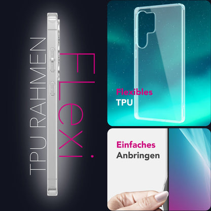 NALIA Transparente Silikonhülle für Samsung Galaxy S25 Ultra – Anti-Gelb & Rutschfest – GLAZE (Handyhülle Kristallklar, Schlank & Stoßfest) – Marke aus Berlin