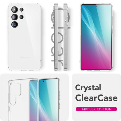 NALIA Transparente Silikonhülle für Samsung Galaxy S25 Ultra – Anti-Gelb & Rutschfest – GLAZE (Handyhülle Kristallklar, Schlank & Stoßfest) – Marke aus Berlin