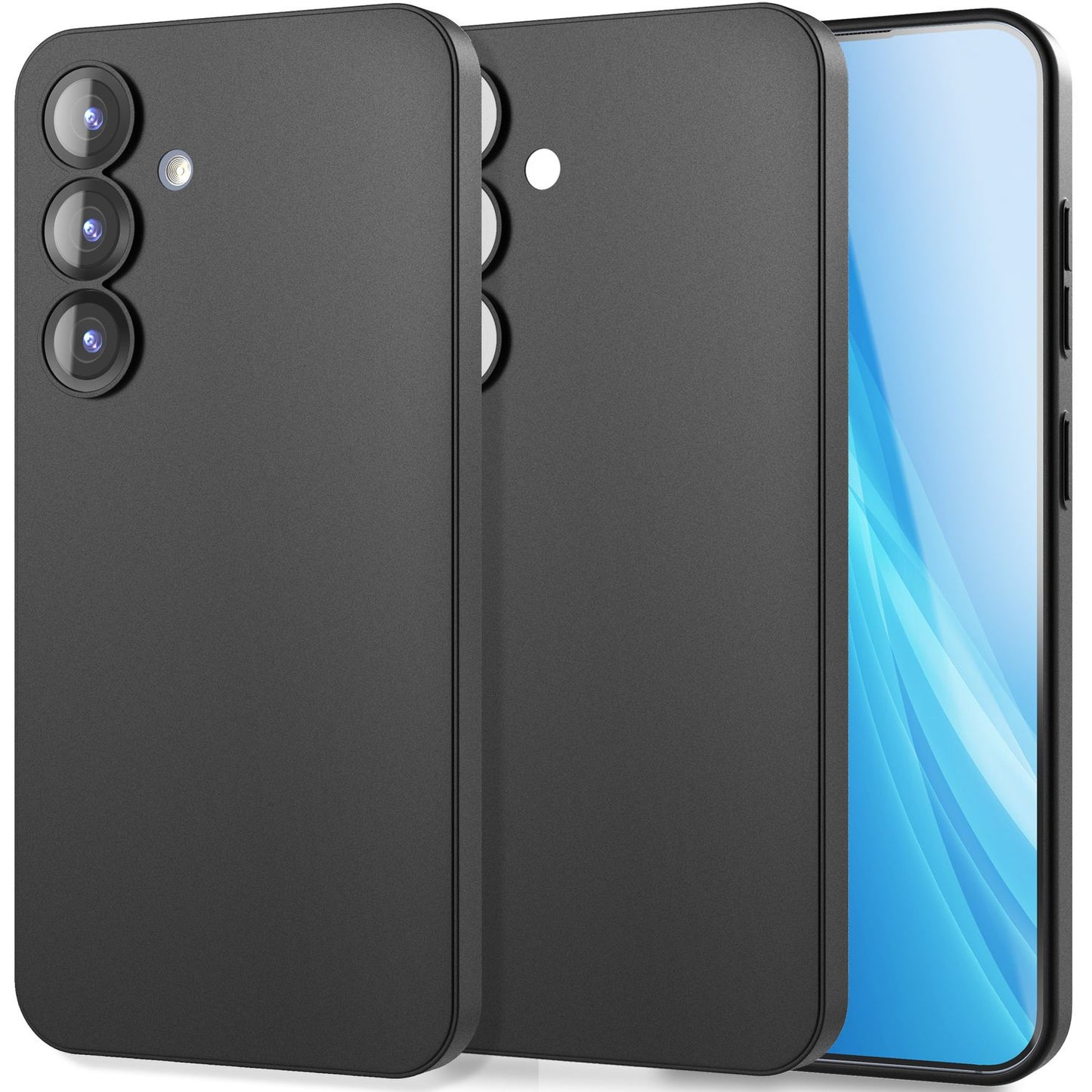 NALIA Ultra Slim Hardcase für Samsung Galaxy S25 Plus – Matt & 0.3mm Dünn – PHANTOM (Dünnes Cover & Kamera-Vollschutz) – Marke aus Berlin
