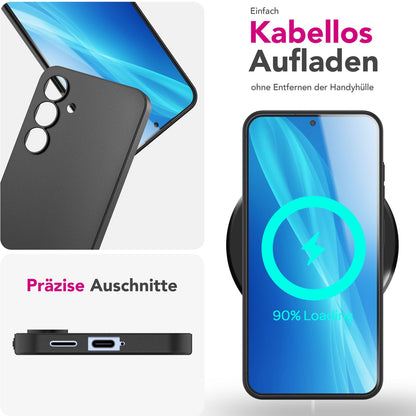 NALIA Ultra Slim Hardcase für Samsung Galaxy S25 Plus – Matt & 0.3mm Dünn – PHANTOM (Dünnes Cover & Kamera-Vollschutz) – Marke aus Berlin