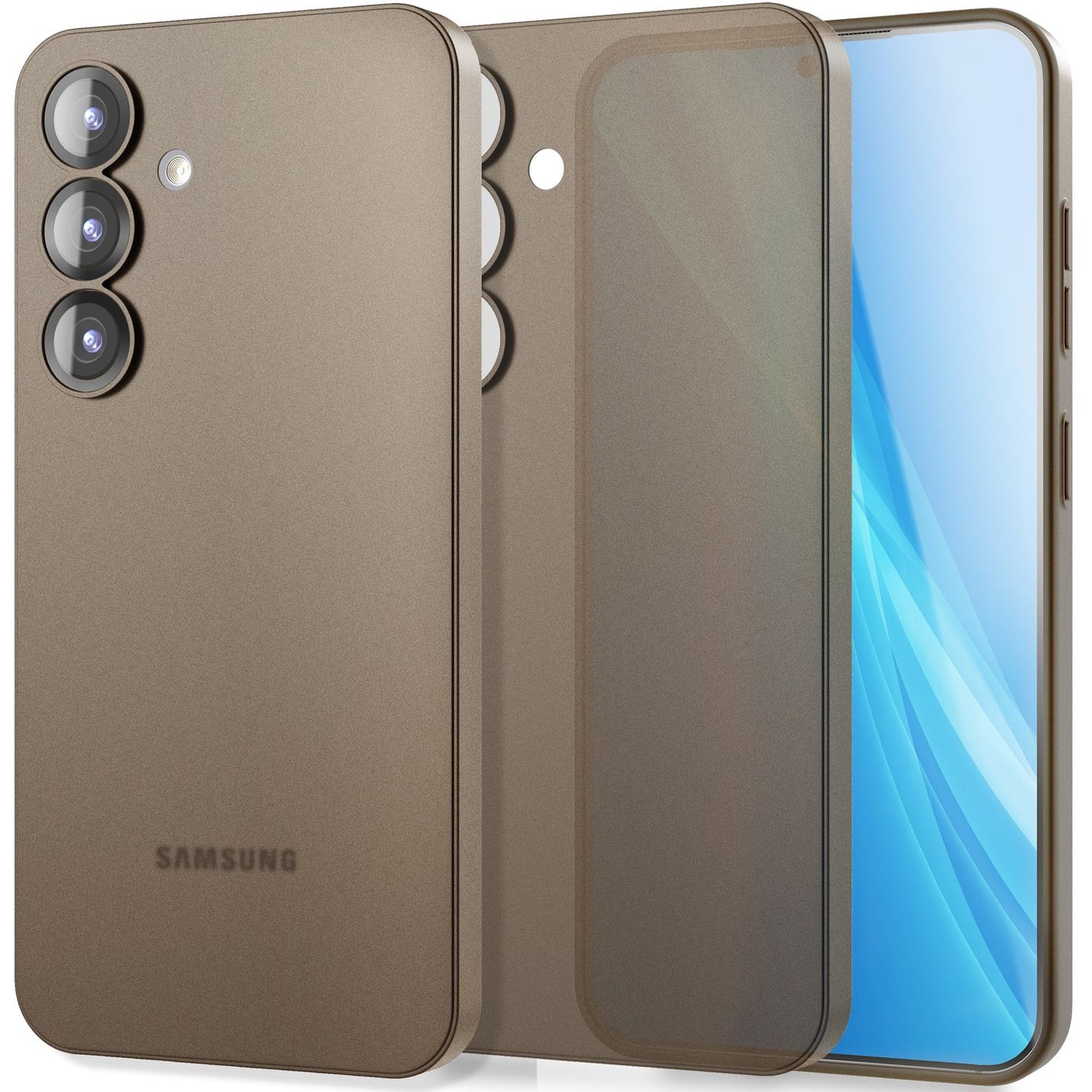 NALIA Ultra Slim Hardcase für Samsung Galaxy S25 Plus – Matt & 0.3mm Dünn – PHANTOM (Dünnes Cover & Kamera-Vollschutz) – Marke aus Berlin