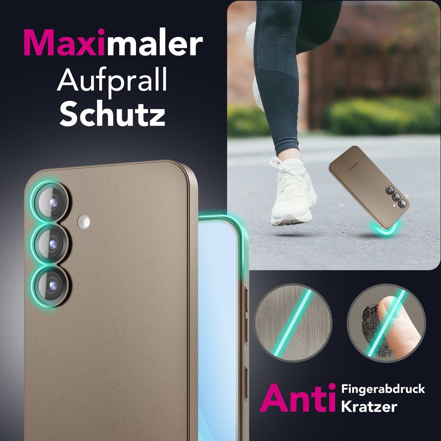 NALIA Ultra Slim Hardcase für Samsung Galaxy S25 Plus – Matt & 0.3mm Dünn – PHANTOM (Dünnes Cover & Kamera-Vollschutz) – Marke aus Berlin