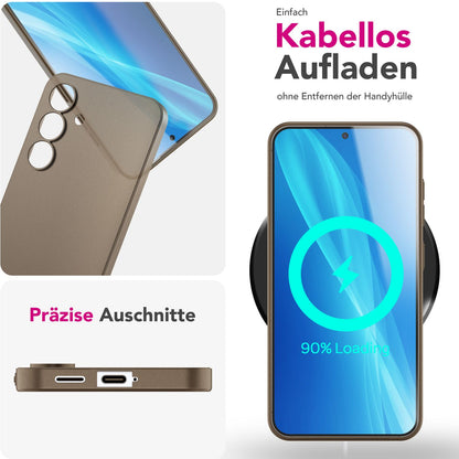 NALIA Ultra Slim Hardcase für Samsung Galaxy S25 Plus – Matt & 0.3mm Dünn – PHANTOM (Dünnes Cover & Kamera-Vollschutz) – Marke aus Berlin