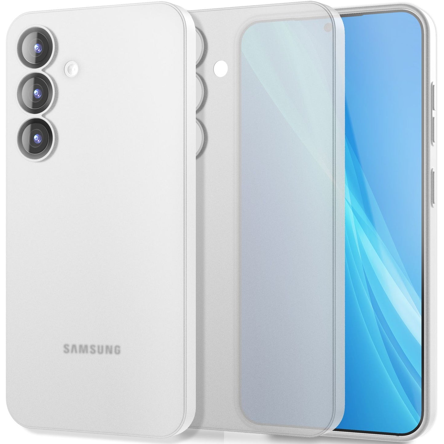 NALIA Ultra Slim Hardcase für Samsung Galaxy S25 Plus – Matt & 0.3mm Dünn – PHANTOM (Dünnes Cover & Kamera-Vollschutz) – Marke aus Berlin