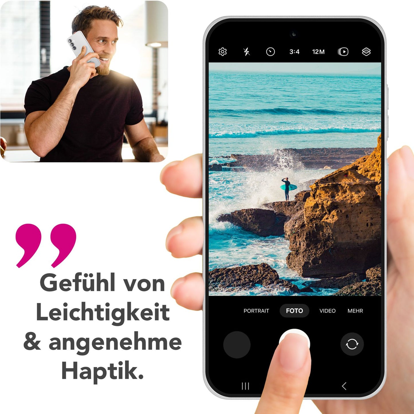 NALIA Ultra Slim Hardcase für Samsung Galaxy S25 Plus – Matt & 0.3mm Dünn – PHANTOM (Dünnes Cover & Kamera-Vollschutz) – Marke aus Berlin