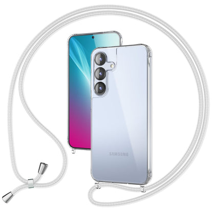 NALIA Handykette für Samsung Galaxy S25 Plus – Transparentes Hybrid-Case & Band – HANGIT PRO (Anti-Gelb Rückseite & Verstellbar) – Marke aus Berlin