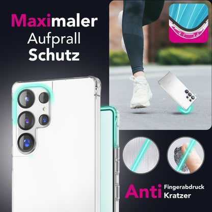 NALIA Handykette für Samsung Galaxy S25 Ultra – Transparentes Hybrid-Case & Band – HANGIT PRO (Anti-Gelb Rückseite & Verstellbar) – Marke aus Berlin