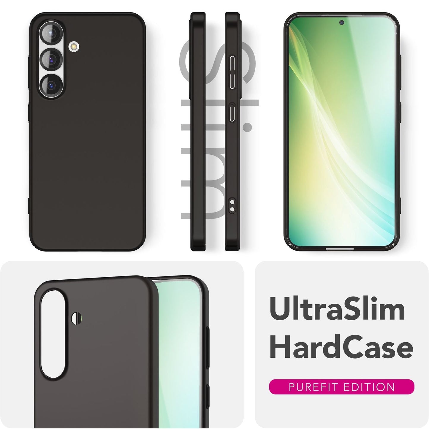 NALIA Ultra Slim Hardcase für Samsung Galaxy S25 – Anti-Fingerabdruck & 0.5mm Dünn – PUREFIT (Matt & Leicht) – Marke aus Berlin