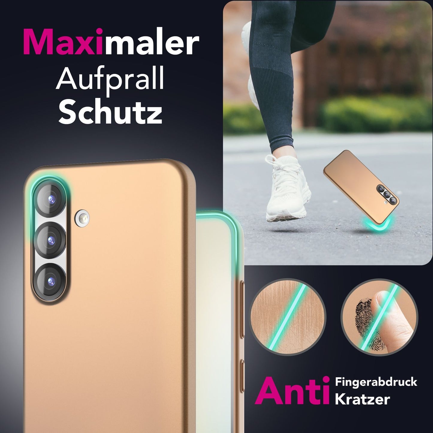 NALIA Ultra Slim Hardcase für Samsung Galaxy S25 – Anti-Fingerabdruck & 0.5mm Dünn – PUREFIT (Matt & Leicht) – Marke aus Berlin