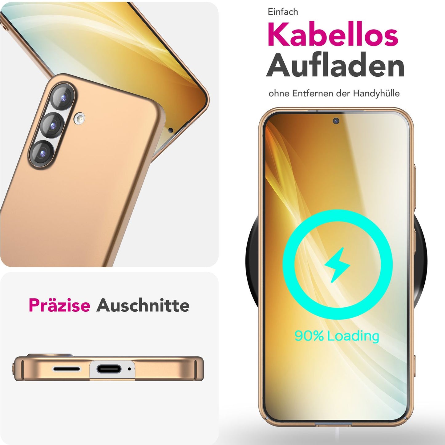 NALIA Ultra Slim Hardcase für Samsung Galaxy S25 – Anti-Fingerabdruck & 0.5mm Dünn – PUREFIT (Matt & Leicht) – Marke aus Berlin